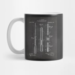 Pool Cue Patent - 9 Ball Art - Black Chalkboard Mug